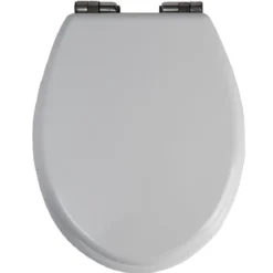 Abattant WC bois blanc uni frein de chute