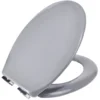 Abattant WC duroplast gris avec frein de chute déclipsable réglable