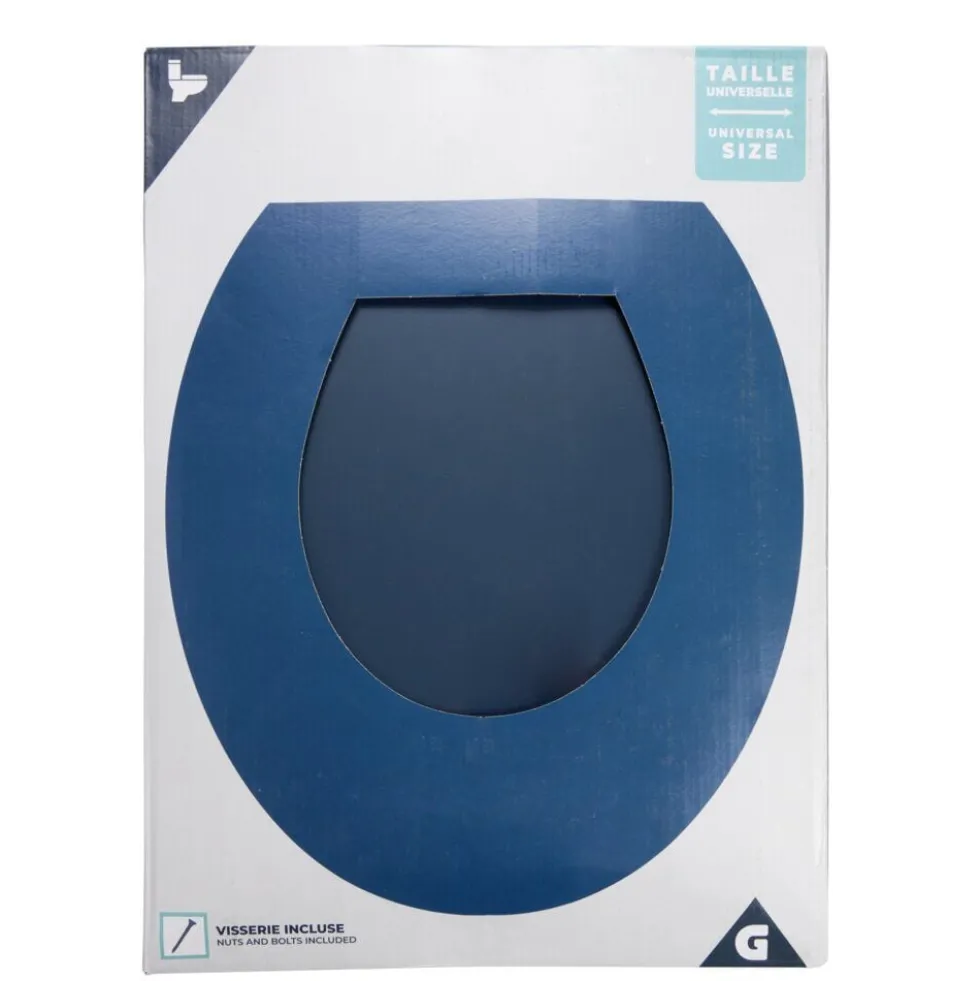 Abattant WC en bois bleu taille universelle