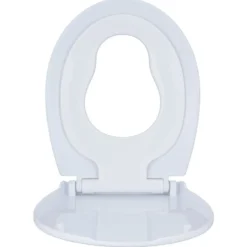 Abattant WC enfant adulte avec réducteur 37x45cm taille universelle blanc uni