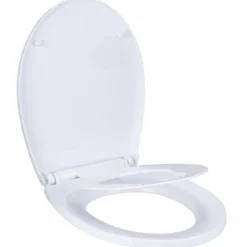 Abattant WC enfant adulte avec réducteur 37x45cm taille universelle blanc uni