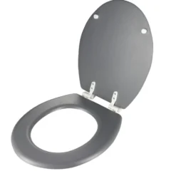 Abattant WC universel bois gris avec visserie