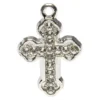 Accessoire bijou charms Croix métal + pierre