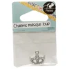 Accessoire bijou charms Masque Loup métal + pierre