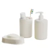 Accessoire salle de bain porte savon avec distributeur et gobelet