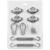 Accessoires de fixation pour voile d'ombrage acier