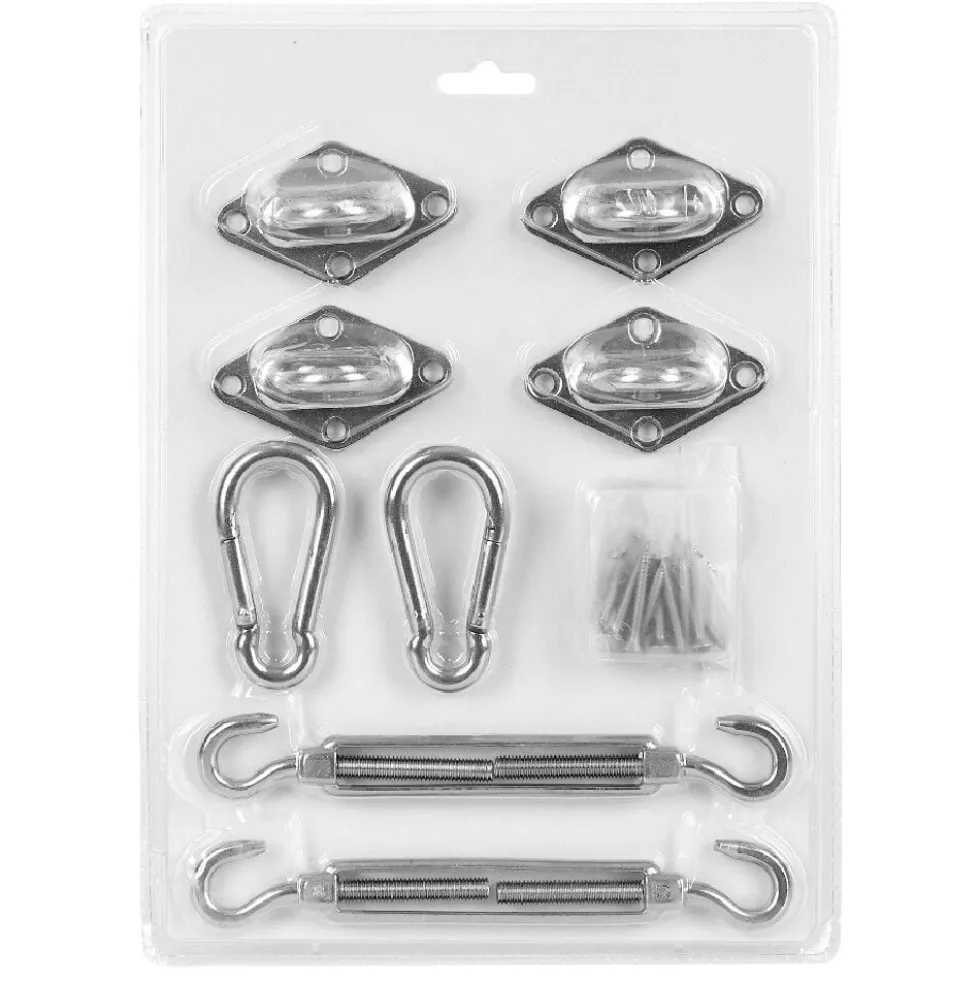 Accessoires de fixation pour voile d'ombrage acier