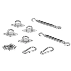 Accessoires de fixation pour voile d'ombrage acier