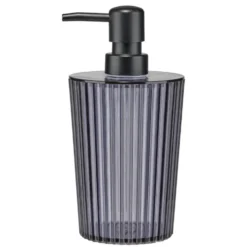 Accessoires salle de bain x5 plastique noir transparent