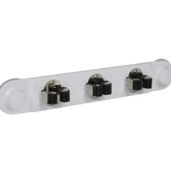 Accroche balai à ventouse blanc x3