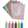 Activité carte à sable coloré x6