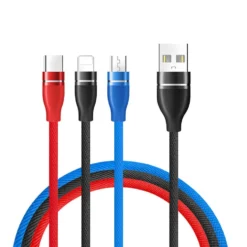 Adaptateur USB 3 en 1 USB-C - micro USB - Lightning