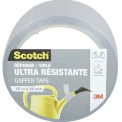 Adhésif toile Scotch large ultra résistant gris