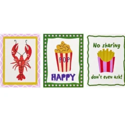 Affiche déco x3 papier thème cuisine 30x40cm (4 modèles)