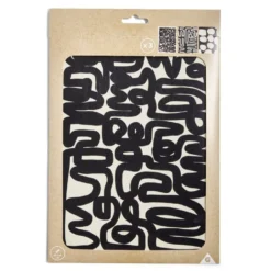 Affiche papier x3 thème abstrait noir et beige 30x40cm