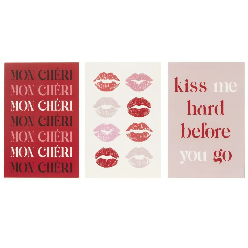 Affiche x3 thème amour 10x15cm (2 modèles)