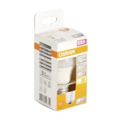 Ampoule LED E27 A60 blanc chaud Osram 4,9W=40W 470lms classe F