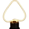 Ampoule LED E27 néon forme coeur jaune