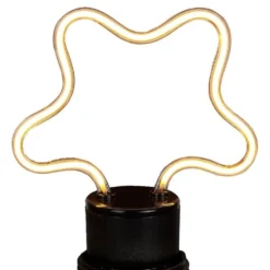 Ampoule LED E27 néon forme étoile jaune