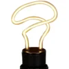 Ampoule LED E27 néon forme torsade jaune