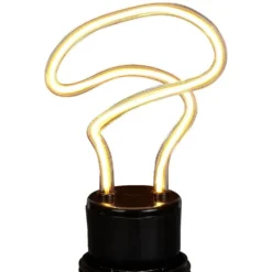 Ampoule LED E27 néon forme torsade jaune