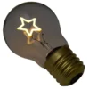 Ampoule USB rechargeable filament LED étoile jaune Ø7xH12cm