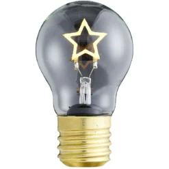 Ampoule USB rechargeable filament LED étoile jaune Ø7xH12cm