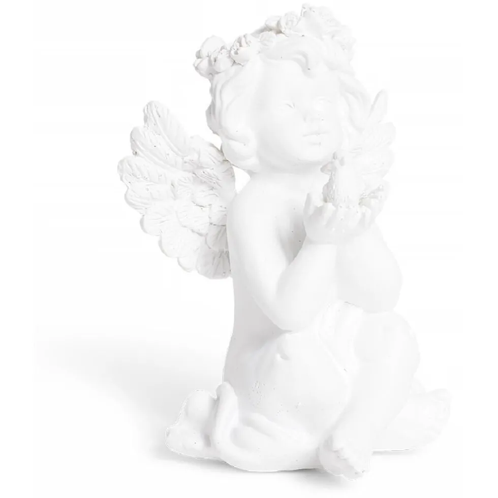 Ange décoratif plastique blanc - 6 modèles