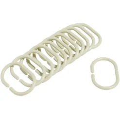 Anneau de douche forme ovale plastique vert x12