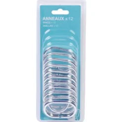 Anneau de douche gris ovale x12