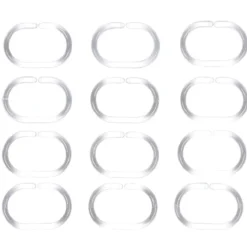Anneau de douche transparent ovale x12