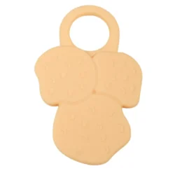 Anneau dentition bébé silicone jaune