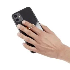 Anneau support téléphone adhésif rotatif forme fleur rose ou blanc