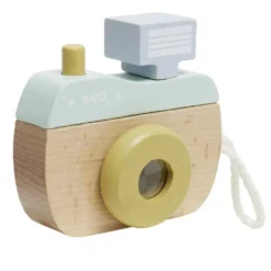 Appareil photo en bois pour enfant 9x9xEp3,5cm