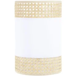 Applique cannage coton beige et blanc