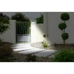Applique murale solaire LED inox détecteur de mouvement H23,2cm