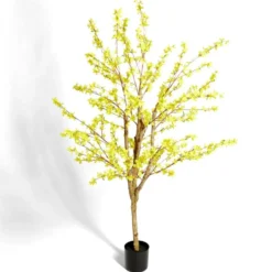 Arbre artificiel XL Forsythia à fleurs jaunes H180cm