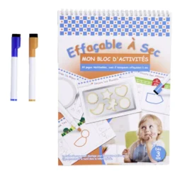 Ardoise d'actvités avec 2 feutres