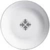 Assiette creuse blanche carreau de ciment flocon Ø21cm