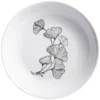 Assiette creuse blanche décor fleur noire Ø21cm