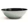 Assiette creuse décor rayon noir Ø18cm