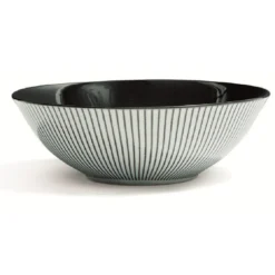 Assiette creuse décor rayon noir Ø18cm