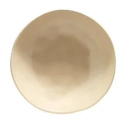 Assiette creuse forme organique céramique beige Ø20cm