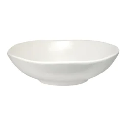 Assiette creuse forme organique céramique blanche Ø20cm