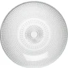Assiette creuse ronde effet relief blanc transparent Ø21 cm