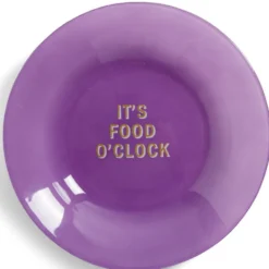 Assiette creuse verre coloré avec message Ø23cm (3 modèles)