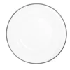 Assiette creuse verre transparent liseré noir Ø23cm