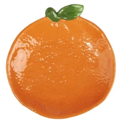 Assiette de présentation dolomite forme orange Ø15cm