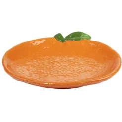 Assiette de présentation dolomite forme orange Ø15cm
