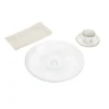 Assiette de présentation sur pied verre transparent Ø25,7xH9cm